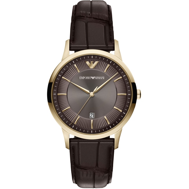 Emporio Armani Archetipo Date Gold / Brown 39mm - AR11824