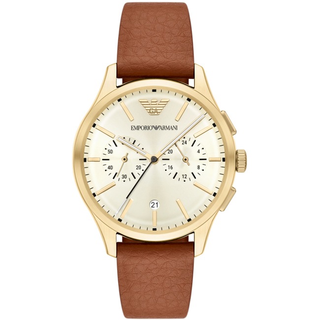 Emporio Armani Dario Chronographe Doré / Brun - AR11714