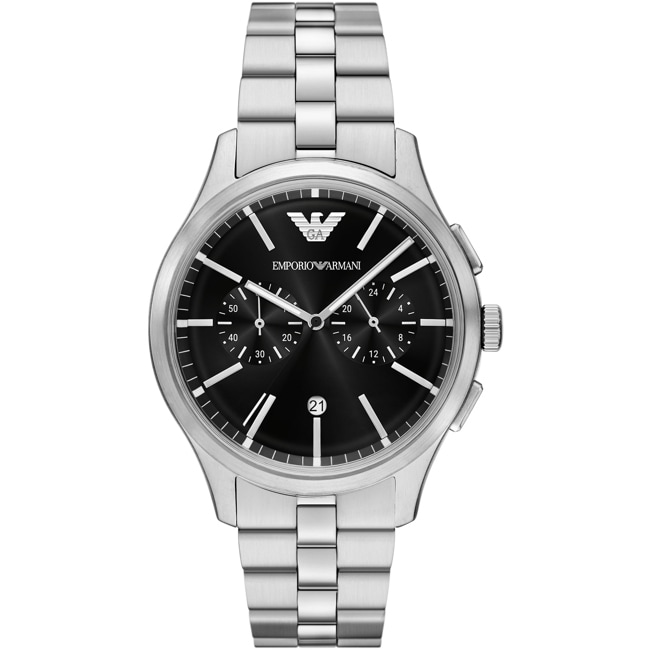 Emporio Armani Dario Chronograph Silvery / Black - AR11691