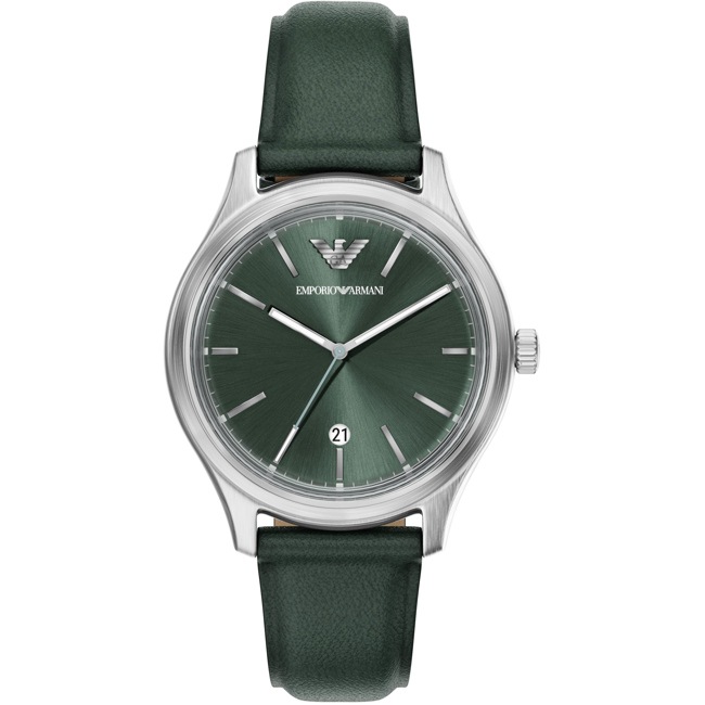 Emporio Armani Dario Date Silbrig / Grün - AR11749