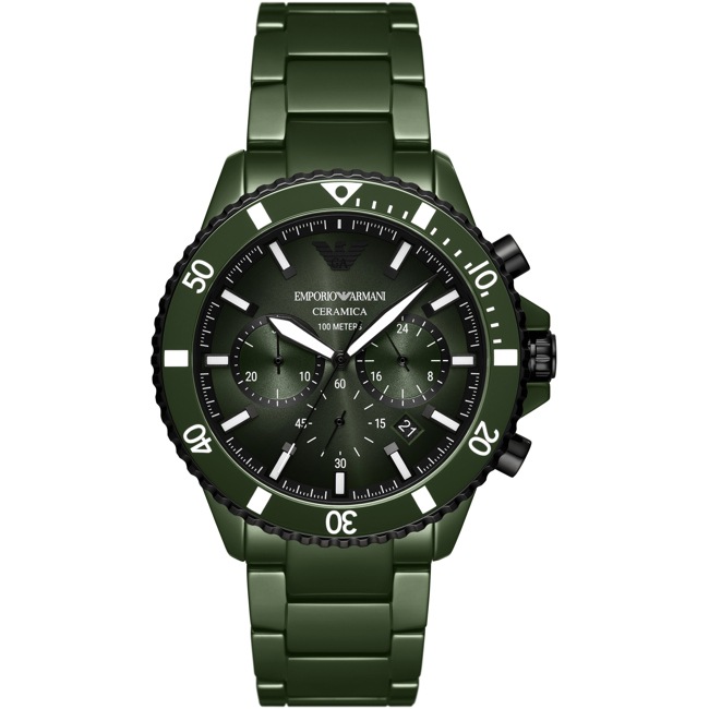 Emporio Armani Diver Ceramic Chrono Green - AR70011