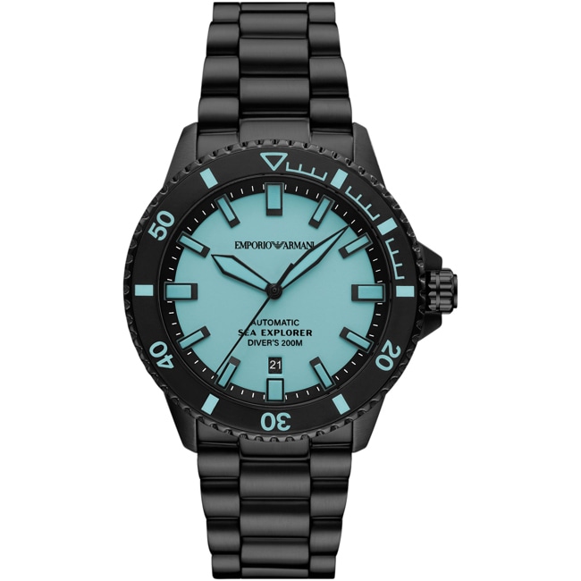 Emporio Armani Diver Sea Explorer Date Noir / Bleu - AR60084