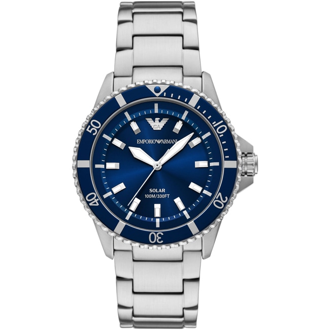 Emporio Armani Diver World Explorer Solaire Bicolore / Bleu - AR11697