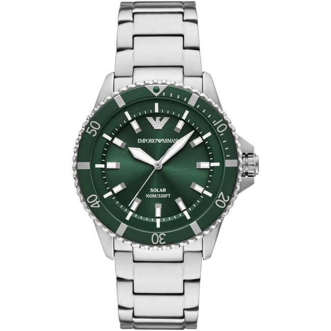 Emporio Armani Diver World Explorer Solaire Bicolore / Vert - AR11698
