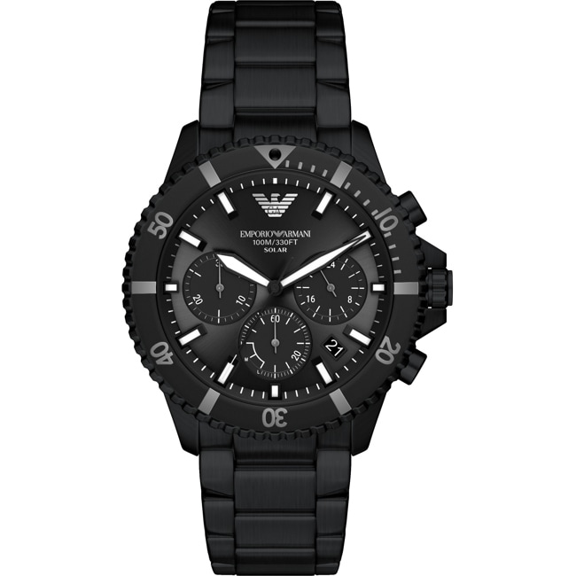 Emporio Armani Diver World Explorer Solar Chronograph Noir - AR11784