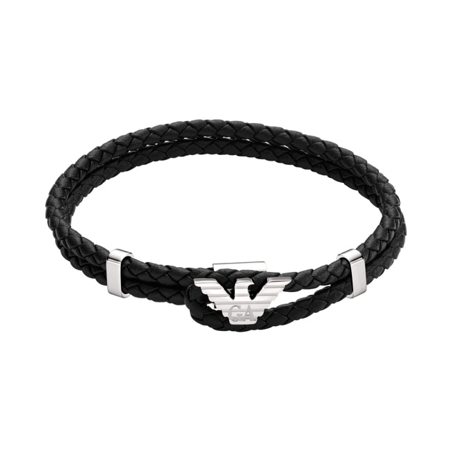Emporio Armani Eagle Logo Lederarmband Gleaming Duet - EGS3237040