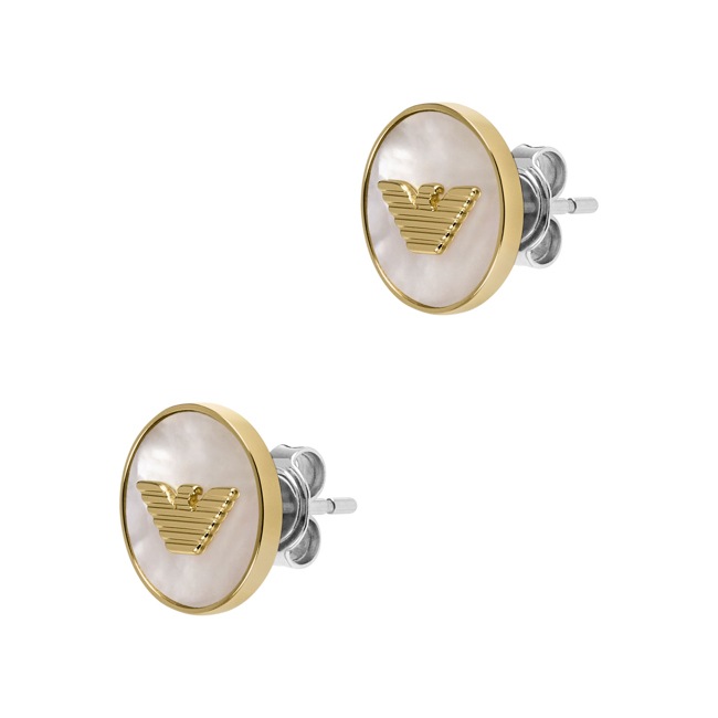 Emporio Armani Eagle Logo Stud earrings MOP Logo - EGS3141710