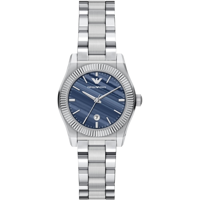Emporio Armani Federica Date Silbrig / Blau - AR11760