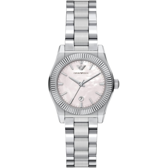 Emporio Armani Federica Date Silbrig / Pink - AR11802