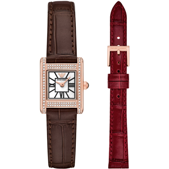 Emporio Armani Genni Rose / Brun Set 26mm - AR80083SET