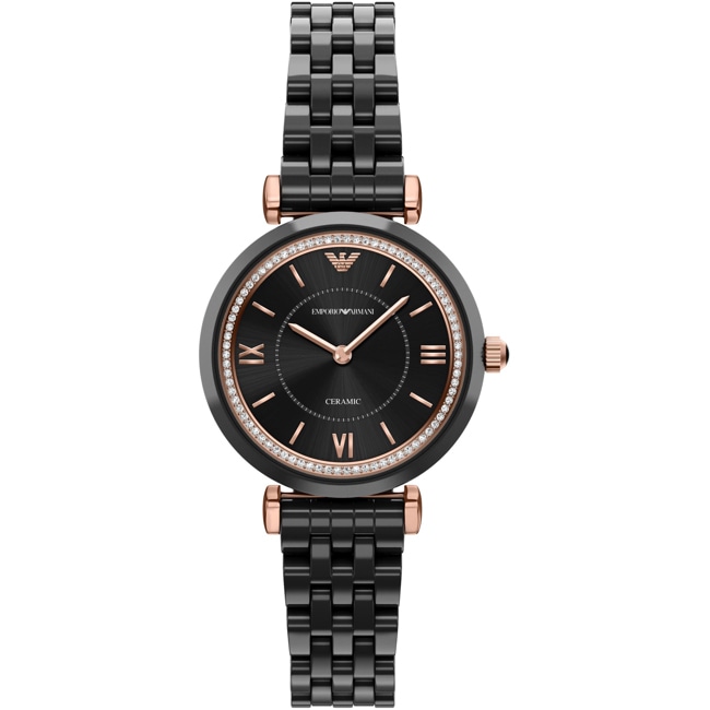 Emporio Armani Gianni T-Bar Ceramica Black 32 mm - AR70021