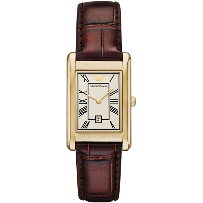 Emporio Armani Gino Date Goldig / Braun - AR11665