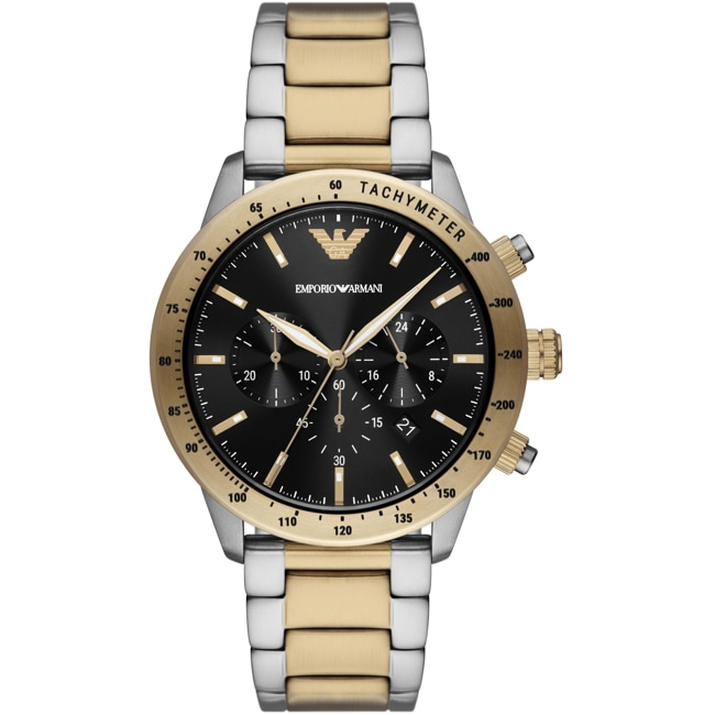Emporio Armani Mario Chronograph Bicolor / Schwarz - AR11521