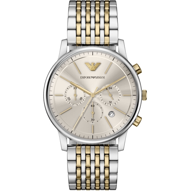 Emporio Armani Minimalist Chronographe Bicolore / Gris 42mm - AR11773