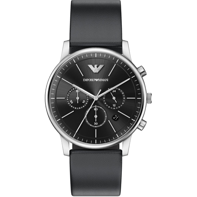 Emporio Armani Minimalist Chronographe Argenté / Noir 42mm - AR11774