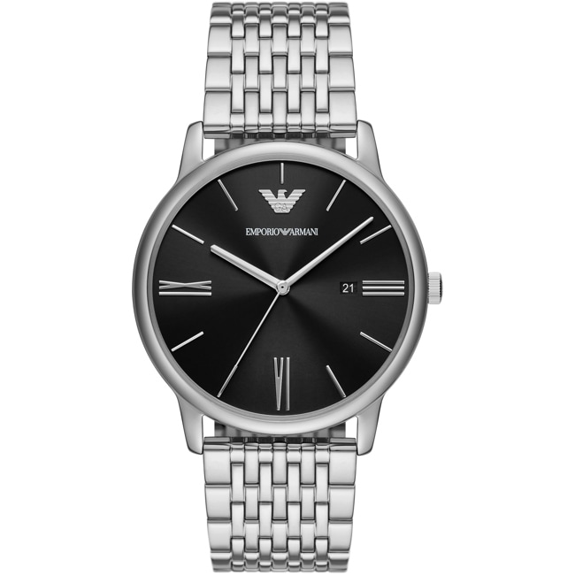 Emporio Armani Minimalist Silver / Black 42mm - AR11600