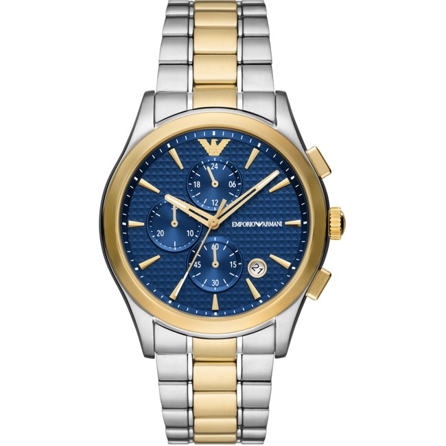 Emporio Armani Paolo Chronograph Two-tone / Blue - AR11579