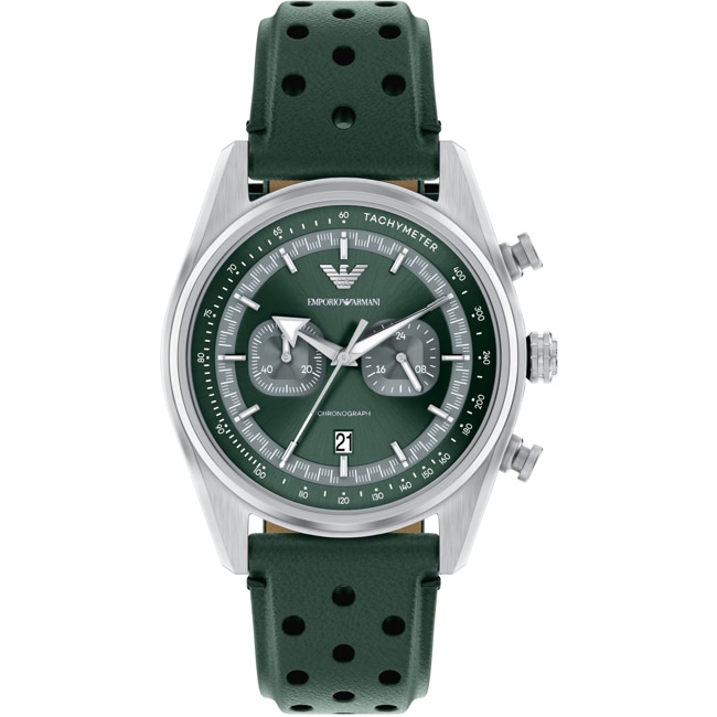 Emporio Armani Racer Chronograph Silvery / Green - AR11782