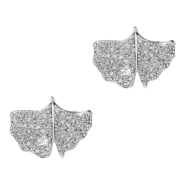 Emporio Armani Sentimental Stud Earrings Gingko Silvery - EGS3413040