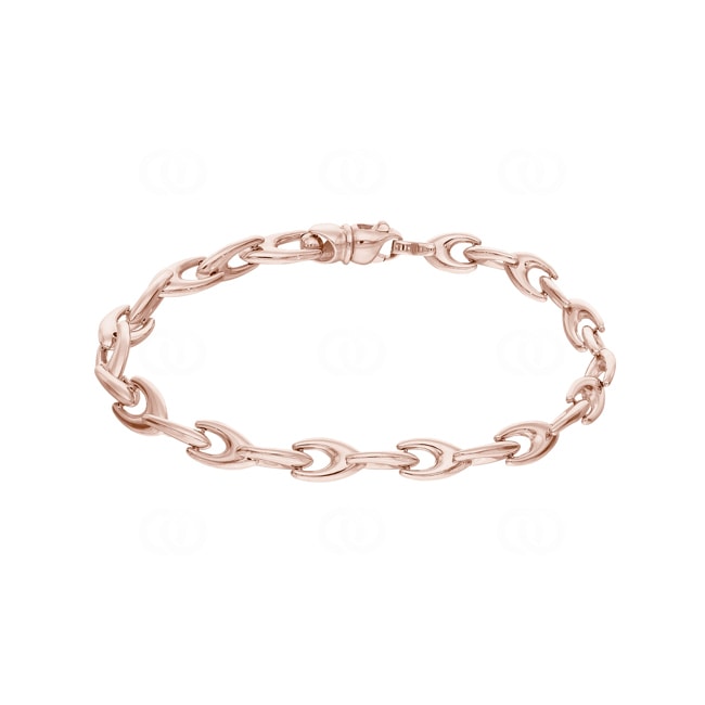 Bracelet fantaisie or rosé 750/18 ct semi-massif 6.0mm 19cm - BGO300219