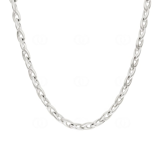 Collier fantaisie or gris 750/18 ct semi-massif 6.0mm - 45cm - CGO200245
