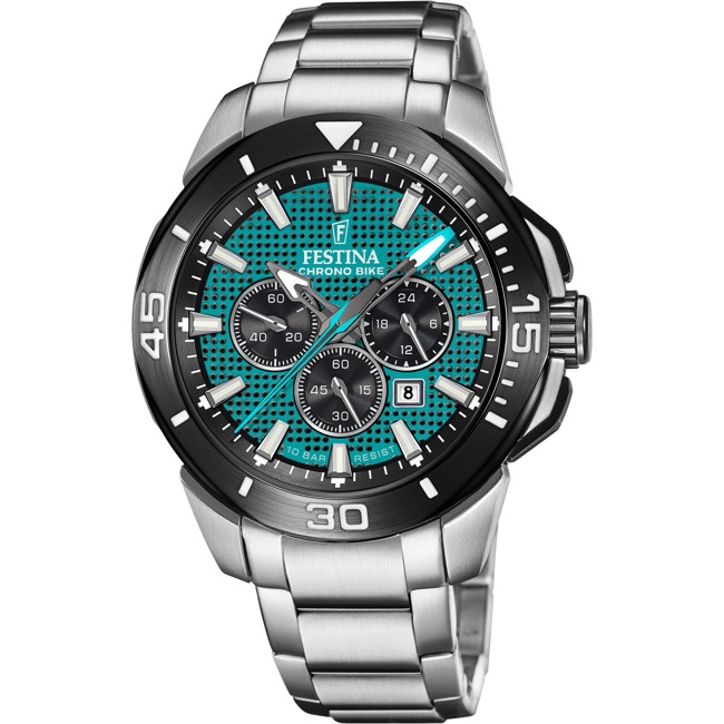 Festina Chrono Bike 2022 Acier inoxydable / Turquoise - F20641/3