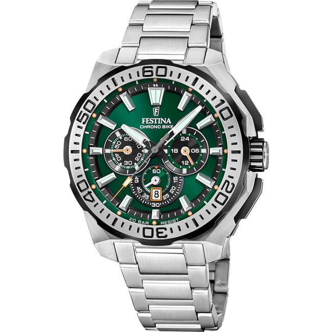 Festina Chrono Bike 2025 Green / Silver Festina Chrono Bike 2025 Green / Silver - F20724/3