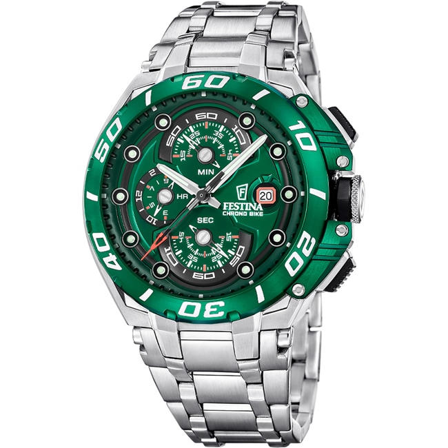 Festina Chrono Bike 2026 Silbrig / Grün - F20754/5