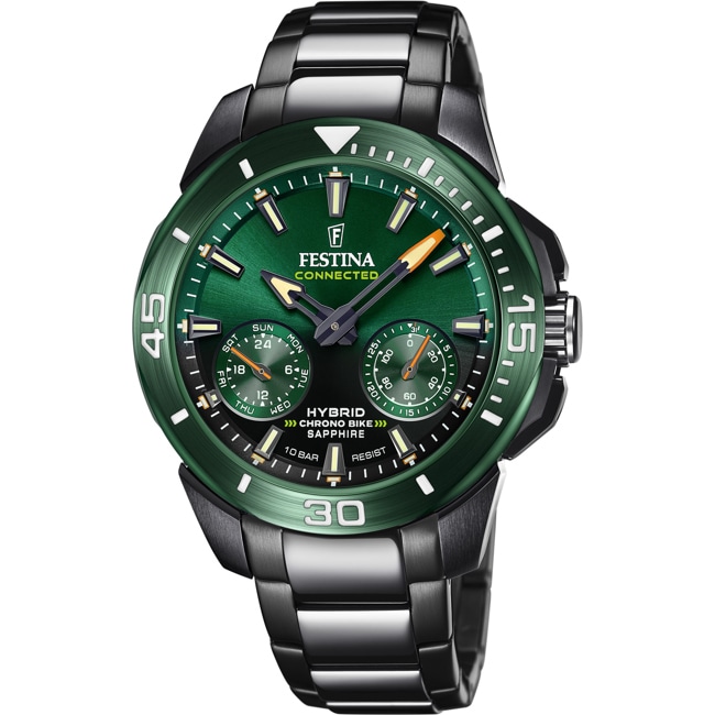 Festina Chrono Bike Connected Hybrid-Smartwatch Schwarz / Grün - F20646/1