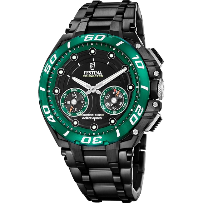 Festina Chrono Bike Connected Hybrid-Smartwatch Schwarz Grün - F20762/2