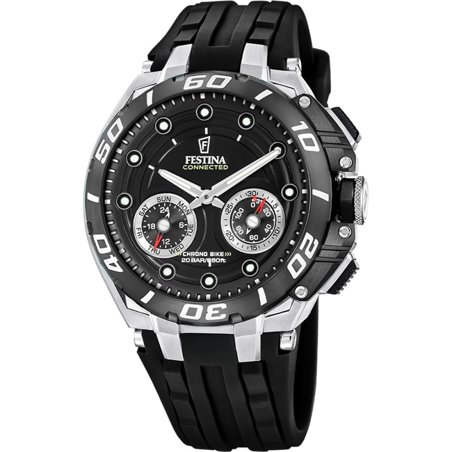 Festina Chrono Bike Connected Hybrid-Smartwatch Silbrig / Schwarz  - F20763/3