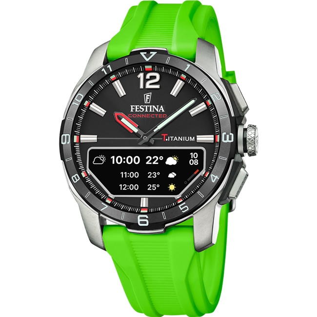 Festina Connected D Titane Noir / Vert Ø 44 mm - F23000/B
