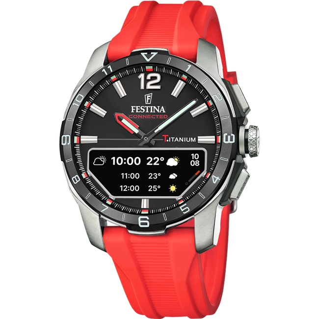 Festina Connected D Titan Back / Red Ø 44 mm - F23000/C