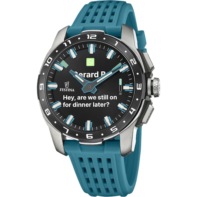 Festina Connected Full D Titane Noir / Turquoise Ø 44 mm - F23305/5