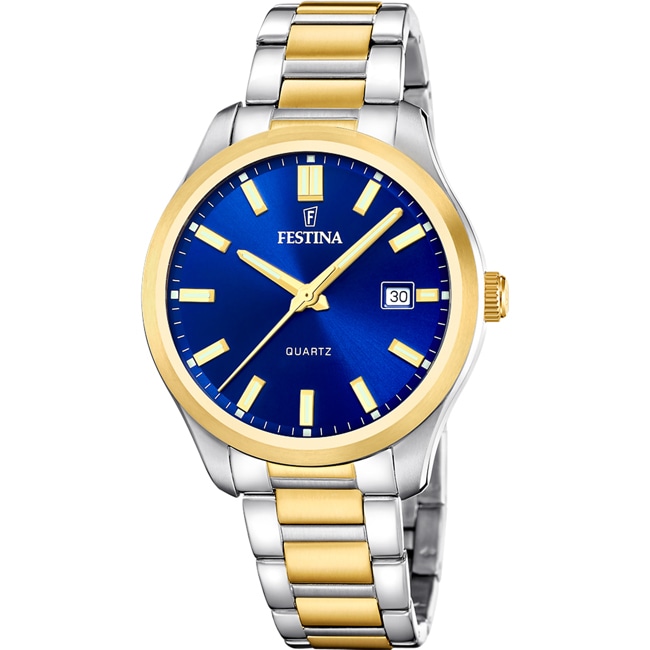 Festina Classic Date Two-tone / Blue 42mm Festina Classic Date Two-tone / Blue 42mm - F20738/3