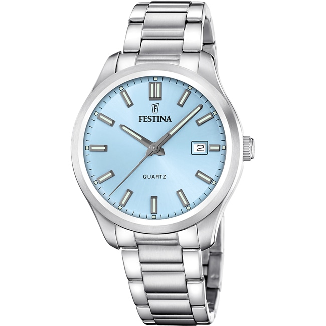 Festina Klassik Date Hellblau 42mm - F20736/2