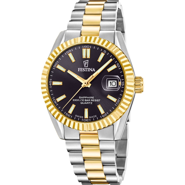Festina Swiss Classic Steel Date Two-Tone / Black 40mm - F20085/C