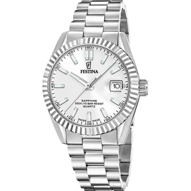 Festina Swiss Classic Steel Date Silvery 40mm - F20084/A