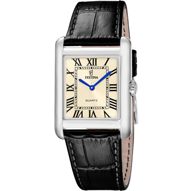 Festina On The Square Leder Silbrig & Beige / Schwarz - F20771/2
