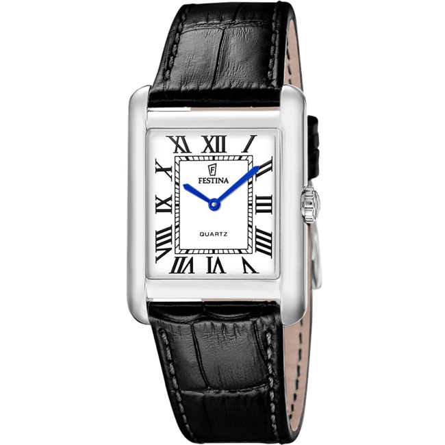 Festina On The Square Leder Silbrig / Schwarz - F20771/1