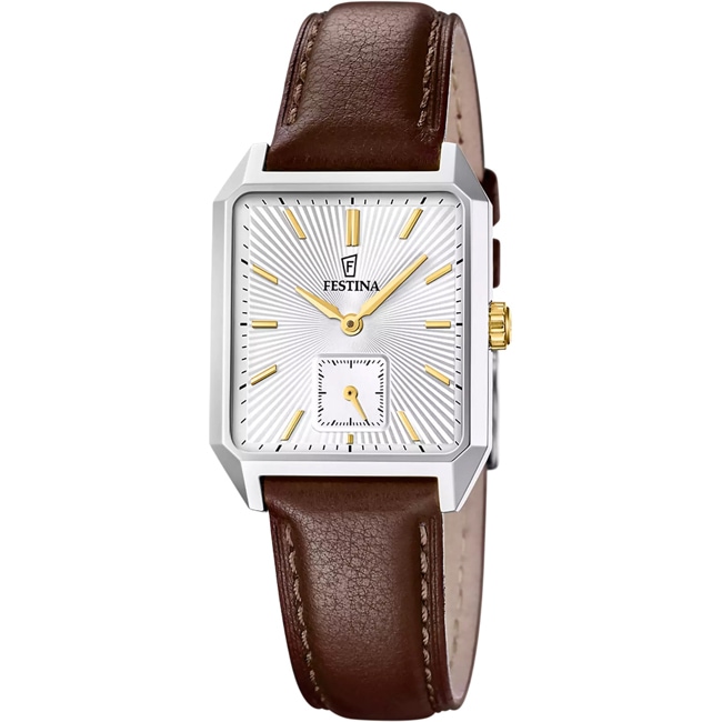 Festina On The Square Petite Seconde Silbrig / Braun - F20779/2