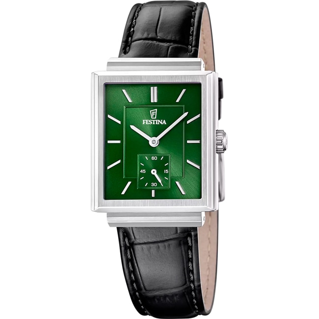 Festina On The Square Petite Seconde Argenté & Vert / Noir - F20775/4