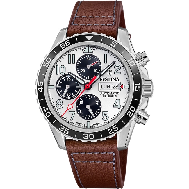Festina Swiss Auto Sport Chrono 46 Brun / Argenté - F20056/1