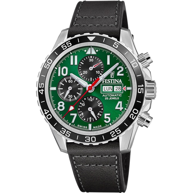 Festina Swiss Auto Sport Chrono 46 Noir / Vert Festina Swiss Auto Sport Chrono 46 Noir / Vert - F20056/2