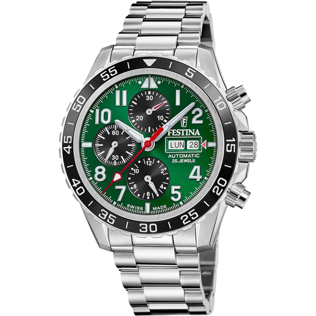 Festina Swiss Auto Sport Chrono 46 Argenté / Vert - F20055/2