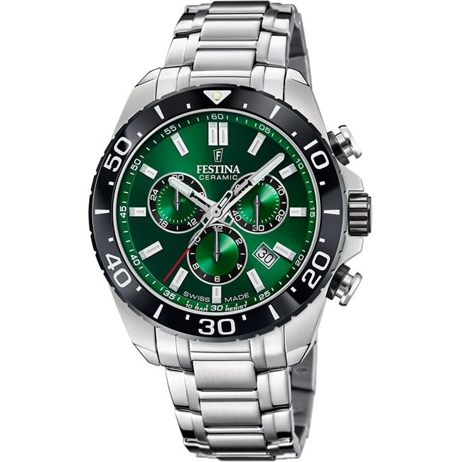 Festina Swiss Ceramic Chrono Green 44mm - F20042/3