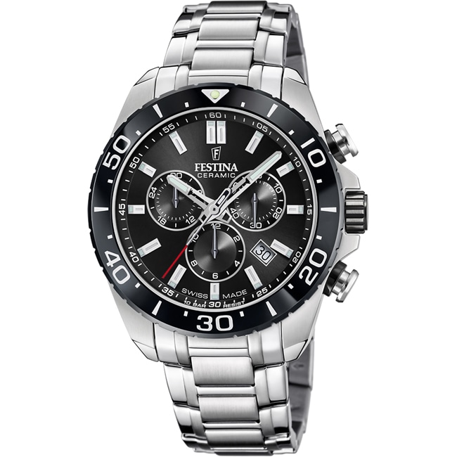 Festina Swiss Ceramic Chrono Black 44mm - F20042/4