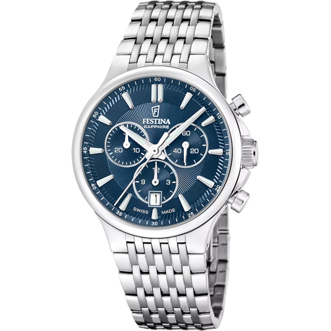 Festina Swiss Chrono Argenté / Bleu - F20093/2