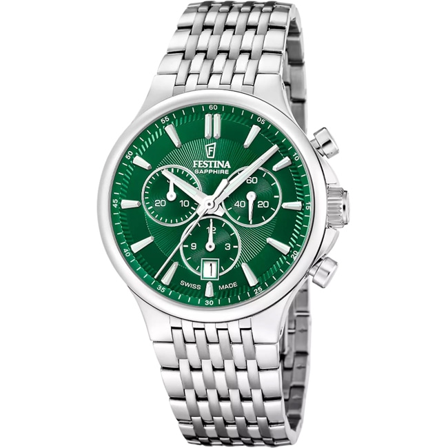 Festina Swiss Chrono Argenté / Vert - F20093/3