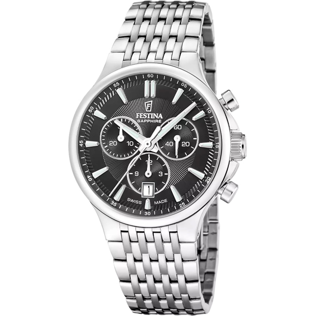 Festina Swiss Chrono Argenté / Noir - F20093/4